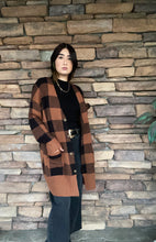 Load image into Gallery viewer, In Plaid Sweater- Mocha
