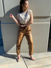 Load image into Gallery viewer, City Girl PU Joggers- Camel
